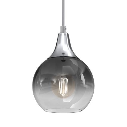Luster na sajli MONTE 1xE27/60W/230V prečnik 15 cm mat hrom