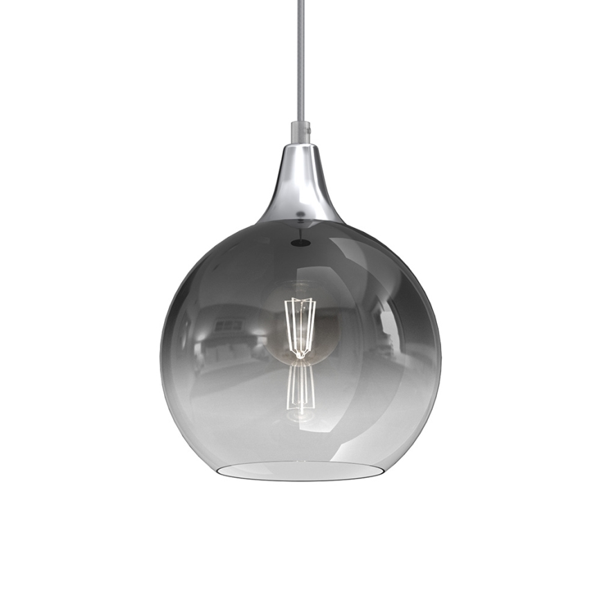 Luster na sajli MONTE 1xE27/60W/230V prečnik 20 cm, matni hrom
