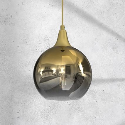 Luster na sajli MONTE 1xE27/60W/230V prečnik 20 cm zlatna
