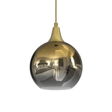 Luster na sajli MONTE 1xE27/60W/230V prečnik 20 cm zlatna