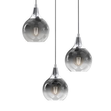 Luster na sajli MONTE 3xE27/60W/230V matni hrom