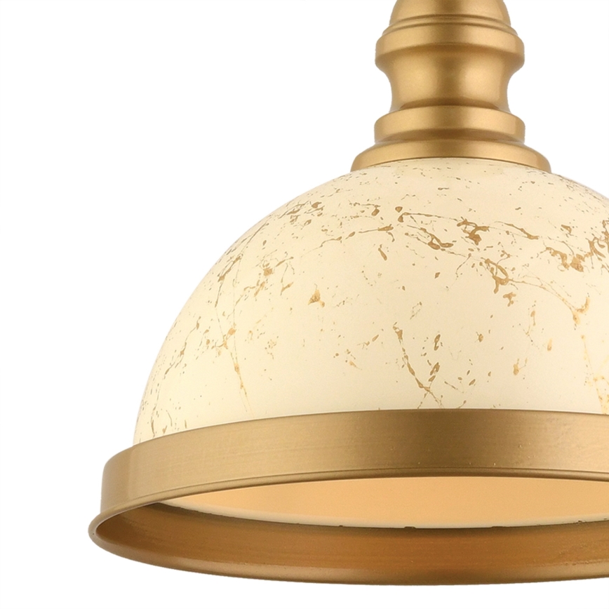 Luster na sajli MONZA 1xE27/40W/230V, prečnik 29 cm, krem/bronza
