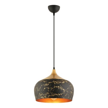 Luster na sajli MONZA 1xE27/40W/230V, prečnik 30 cm, crna/bronza