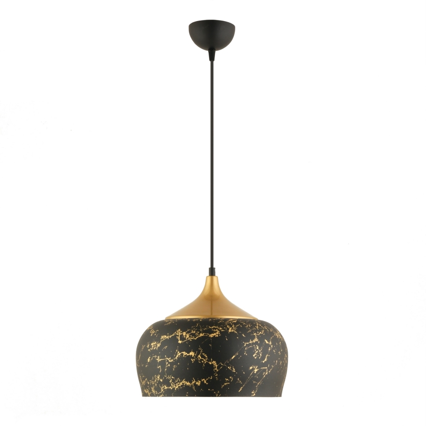Luster na sajli MONZA 1xE27/40W/230V, prečnik 30 cm, crna/bronza