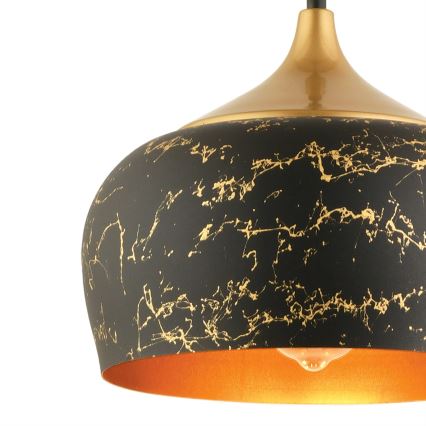 Luster na sajli MONZA 1xE27/40W/230V, prečnik 30 cm, crna/bronza
