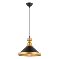 Luster na sajli MONZA 1xE27/40W/230V prečnik 30 cm crna/zlatna