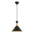 Luster na sajli MONZA 1xE27/40W/230V Ø 25 cm crna/zlatna