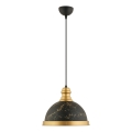Luster na sajli MONZA 1xE27/40W/230V Ø 29 cm crna/brončana