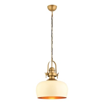 Luster na sajli MONZA 1xE27/40W/230V Ø 30 cm krem/bronza