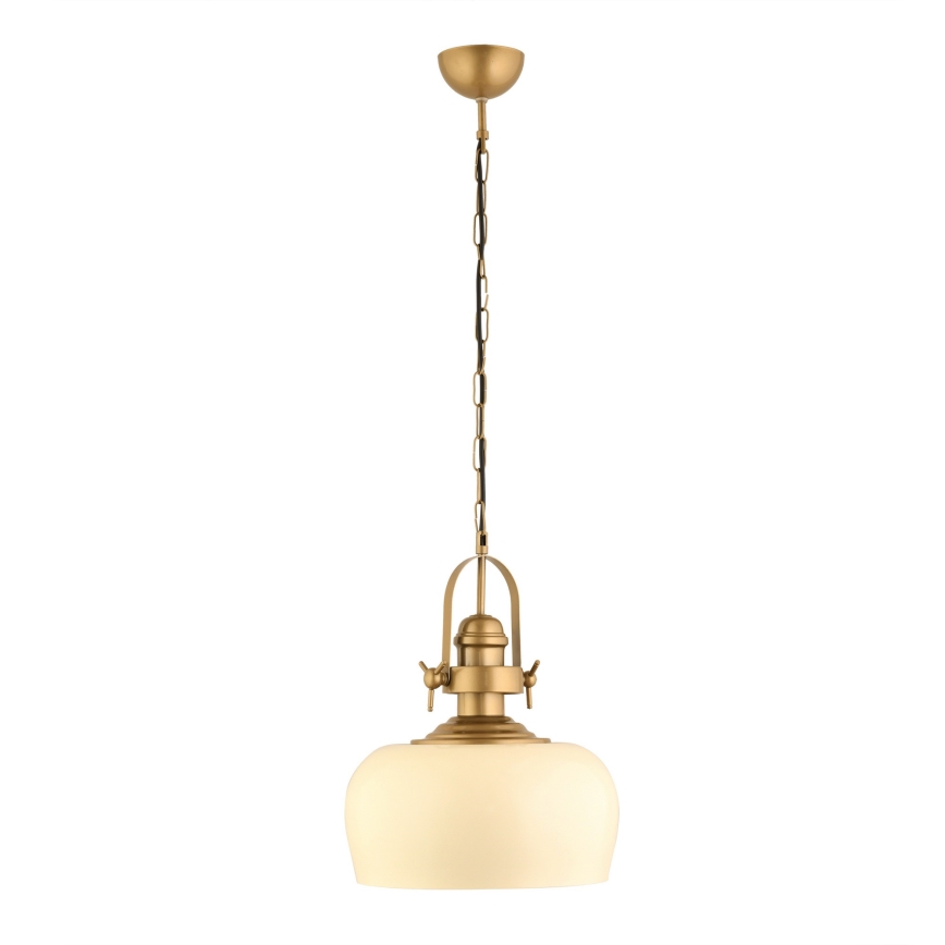 Luster na sajli MONZA 1xE27/40W/230V Ø 30 cm krem/bronza