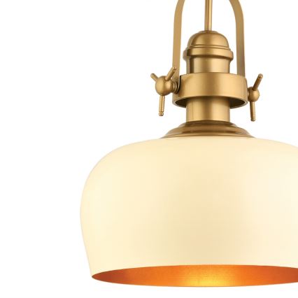 Luster na sajli MONZA 1xE27/40W/230V Ø 30 cm krem/bronza