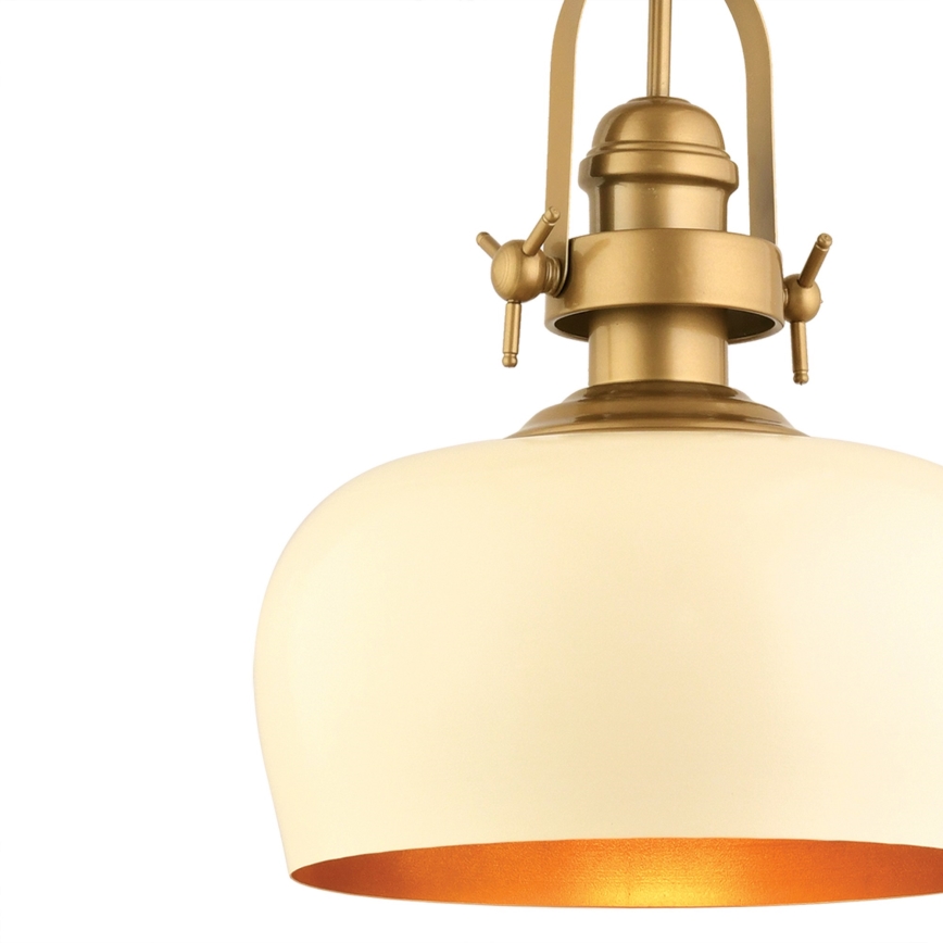 Luster na sajli MONZA 1xE27/40W/230V Ø 30 cm krem/bronza