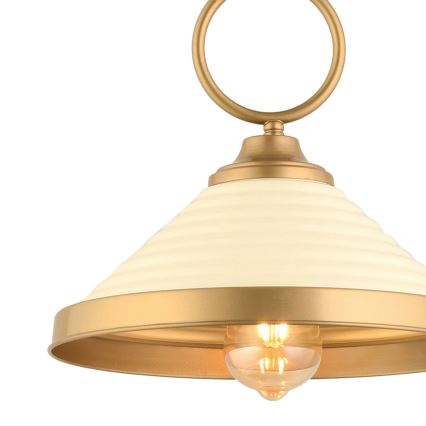 Luster na sajli MONZA 1xE27/40W/230V Ø 30 cm krem/bronza