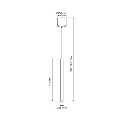 Luster na sajli MONZA 1xG9/8W/230V crna