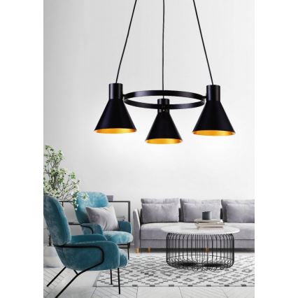 Luster na sajli MORE 3xE27/40W/230V