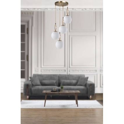 Luster na sajli MORINO 4xE27/60W/230V