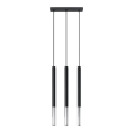 Luster na sajli MOSAIC 3xG9/12W/230V crna/sjajni hrom