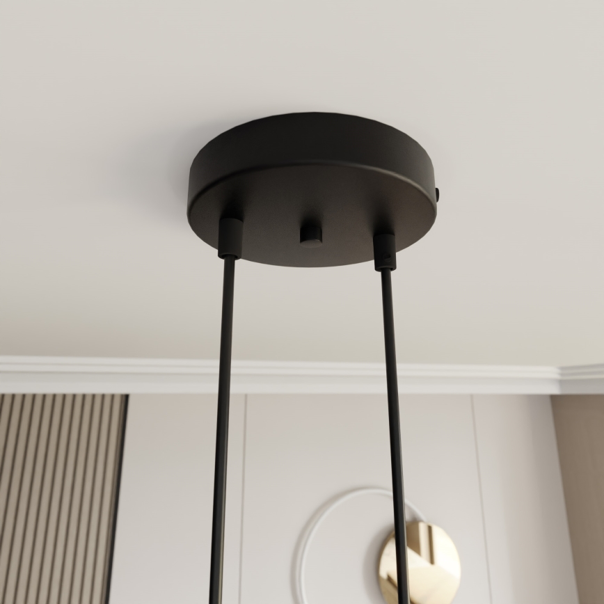 Luster na sajli MOTIF 2xE27/15W/230V crna