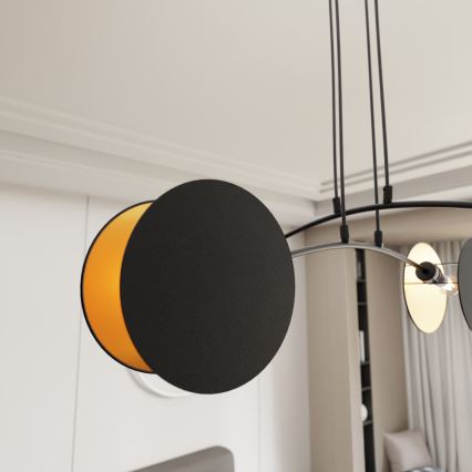 Luster na sajli MOTIF 4xE27/10W/230V crna