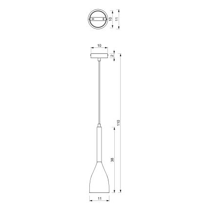 Luster na sajli MUZA 1xE27/60W/230V buk