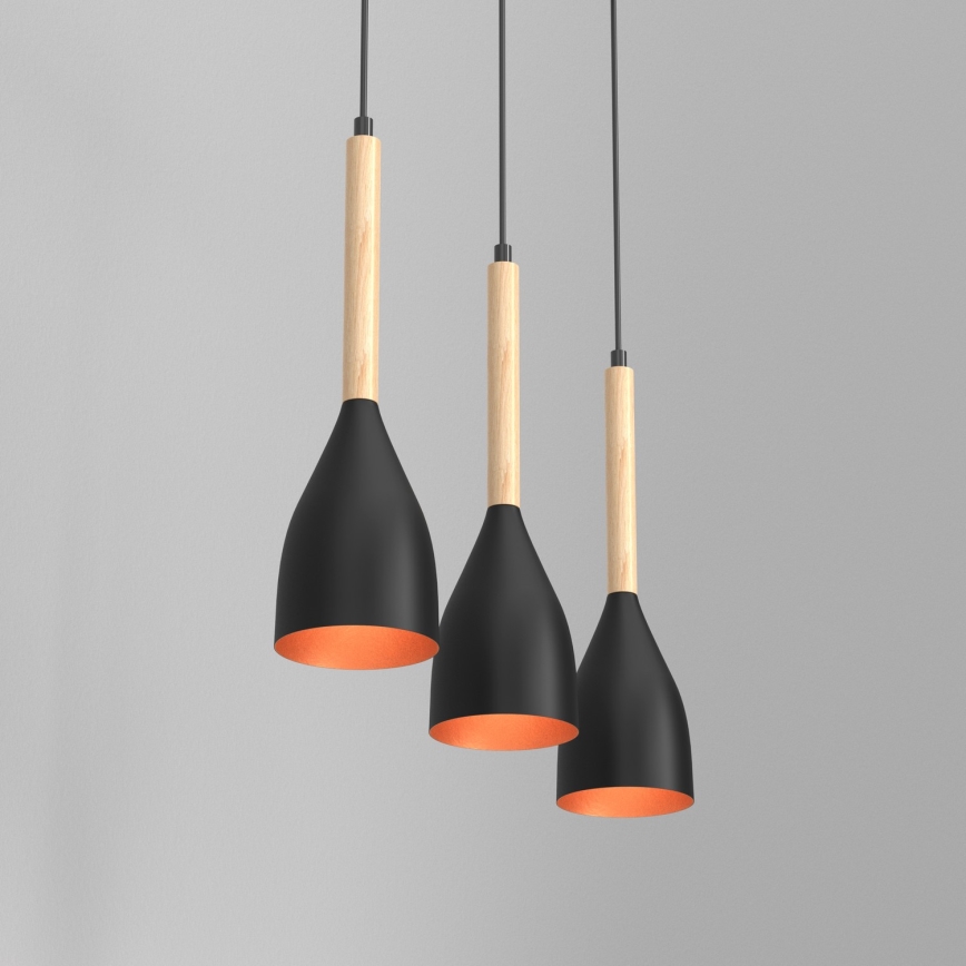 Luster na sajli MUZA 3xE27/60W/230V bukva