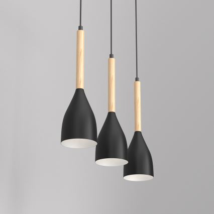 Luster na sajli MUZA 3xE27/60W/230V buk
