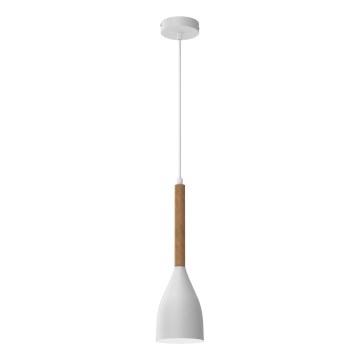 Luster na sajli MUZA NEW 1xE27/60W/230V buk/bela
