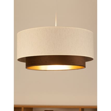 Luster na sajli NATIA 1xE27/60W/230V prečnik 45 cm bela/braon