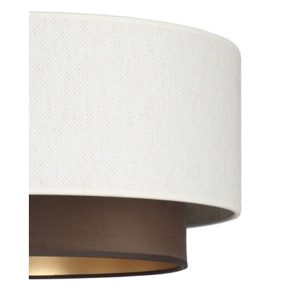 Luster na sajli NATIA 1xE27/60W/230V prečnik 45 cm bela/braon