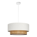 Luster na sajli NATIA 1xE27/60W/230V prečnik 45 cm bela/braon