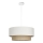 Luster na sajli NATIA 1xE27/60W/230V, prečnik 45 cm, bela/braon