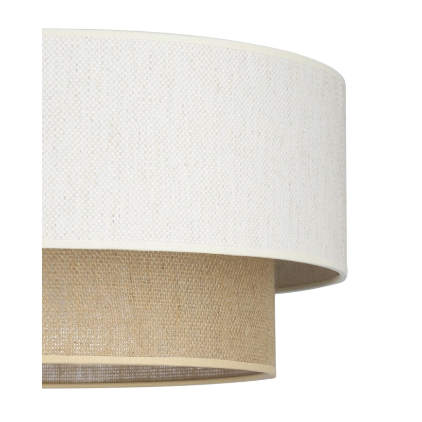Luster na sajli NATIA 1xE27/60W/230V, prečnik 45 cm, bela/braon