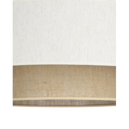Luster na sajli NATIA 1xE27/60W/230V, prečnik 45 cm, bela/braon