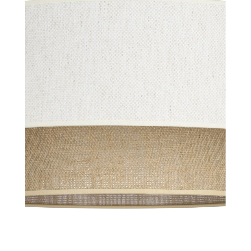 Luster na sajli NATIA 1xE27/60W/230V, prečnik 45 cm, bela/braon