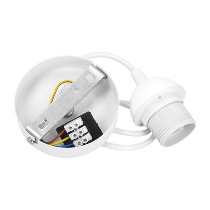 Luster na sajli NATIA 1xE27/60W/230V, prečnik 45 cm, bela/braon