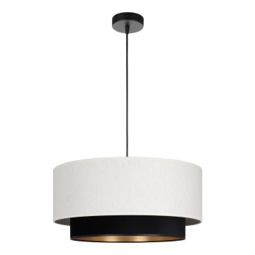 Luster na sajli NATIA 1xE27/60W/230V prečnik 45 cm bela/crna
