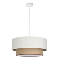 Luster na sajli NATIA 1xE27/60W/230V prečnik 45 cm beo/braon