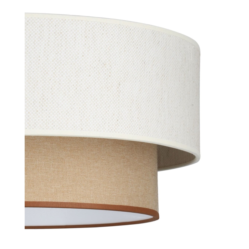 Luster na sajli NATIA 1xE27/60W/230V prečnik 45 cm beo/braon