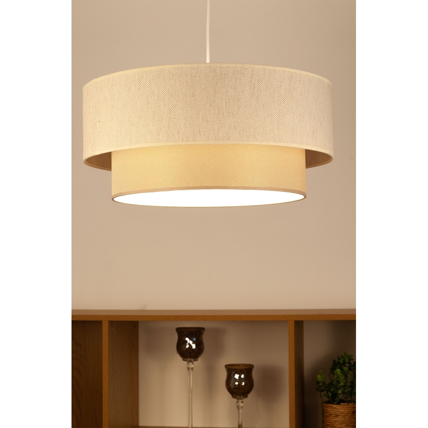 Luster na sajli NATIA 1xE27/60W/230V prečnik 45 cm krem
