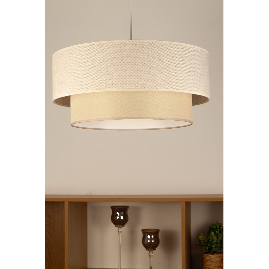 Luster na sajli NATIA 1xE27/60W/230V prečnik 45 cm krem