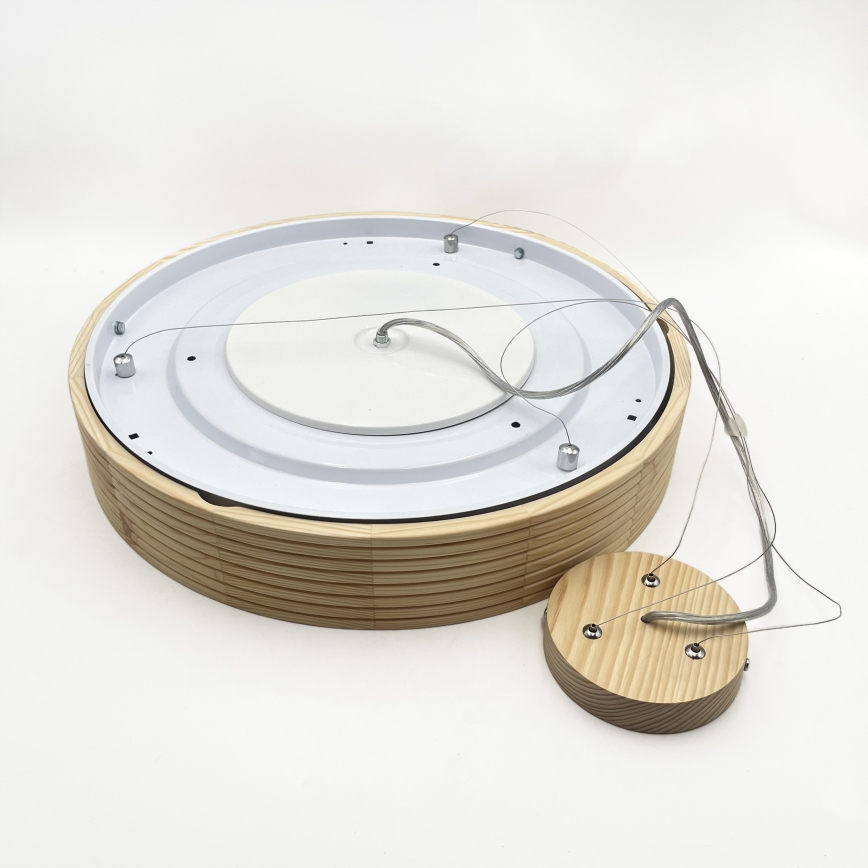 Luster na sajli NATURAL MODERN 3xE27/15W/230V prečnik 47,5 cm od borovine