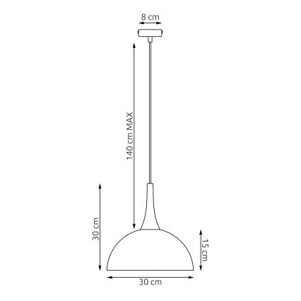 Luster na sajli NAUTICA 1xGX53/12W/230V bela