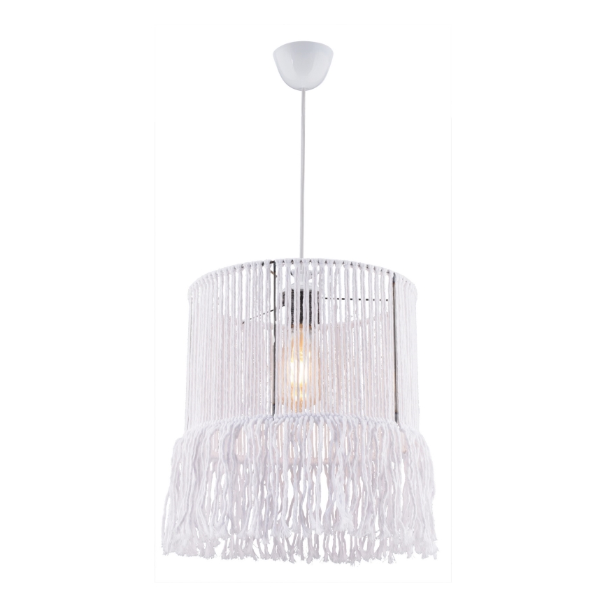 Luster na sajli NESS MACRAME 1xE27/40W/230V bela