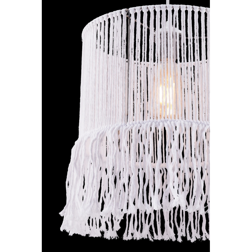 Luster na sajli NESS MACRAME 1xE27/40W/230V bela