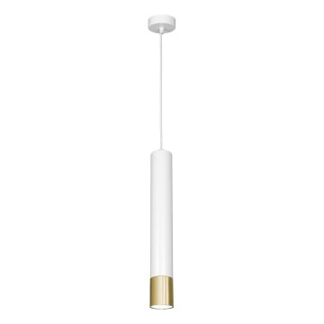 Luster na sajli NEST 1xGU10/8W/230V bela/zlatna