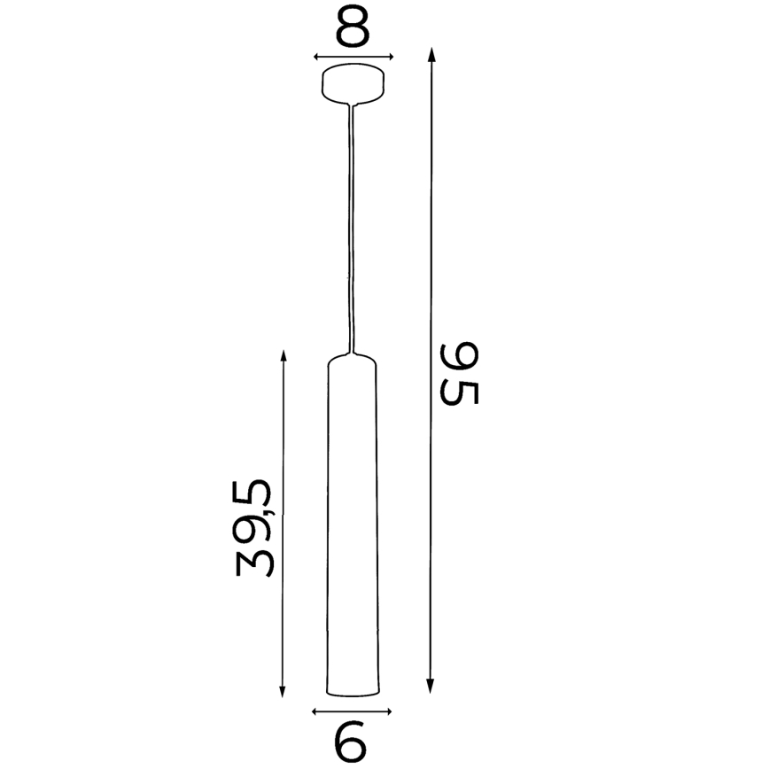 Luster na sajli NEST 1xGU10/8W/230V crna/sjajni hrom