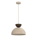 Luster na sajli NEVIS 1xE27/15W/230V prečnik 29 cm bež