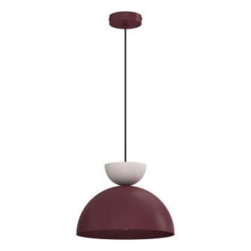 Luster na sajli NEVIS 1xE27/15W/230V prečnik 29 cm bordo