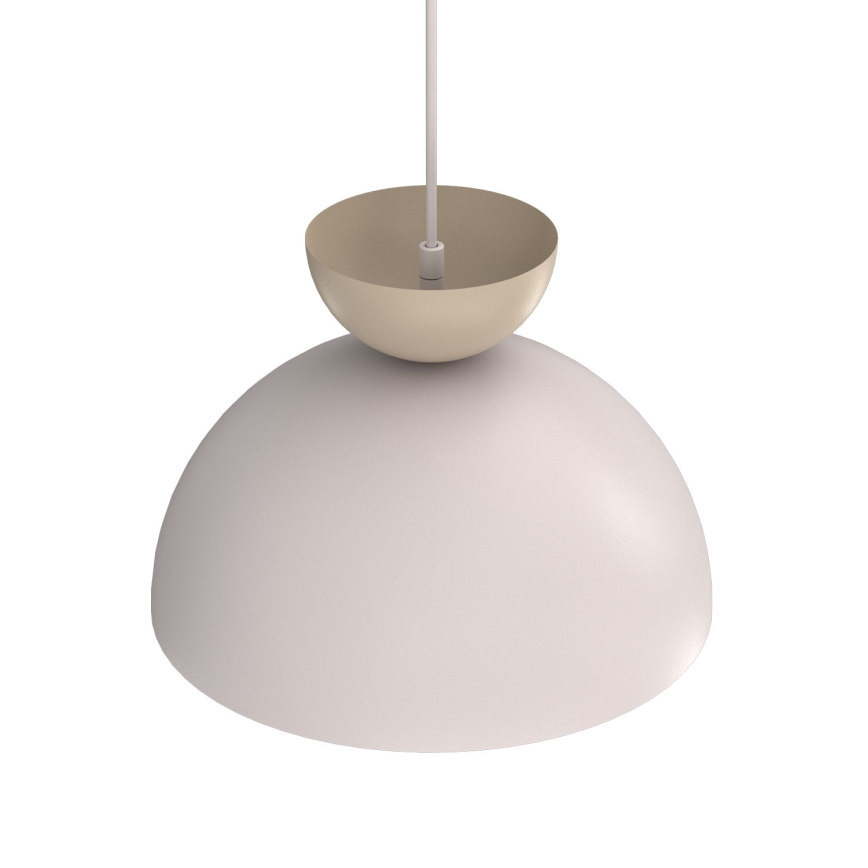 Luster na sajli NEVIS 1xE27/15W/230V, prečnik 29 cm, krem