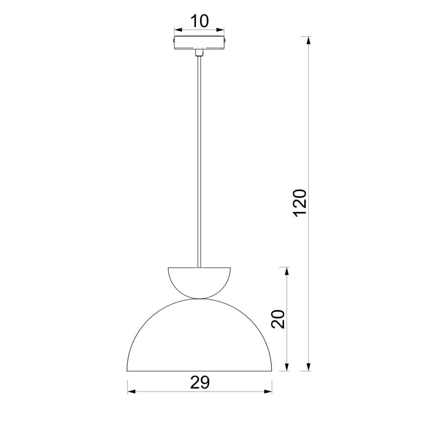 Luster na sajli NEVIS 1xE27/15W/230V, prečnik 29 cm, krem